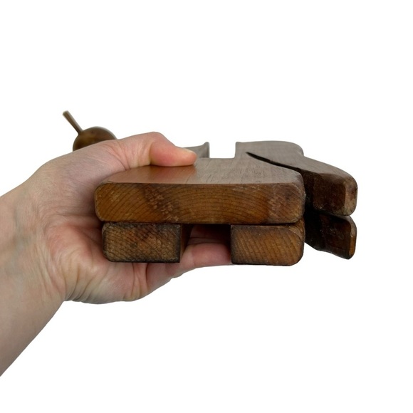 Brown Wooden Angel Jigsaw Puzzle Praying Angel Figurine Decor - Picture 9 of 9